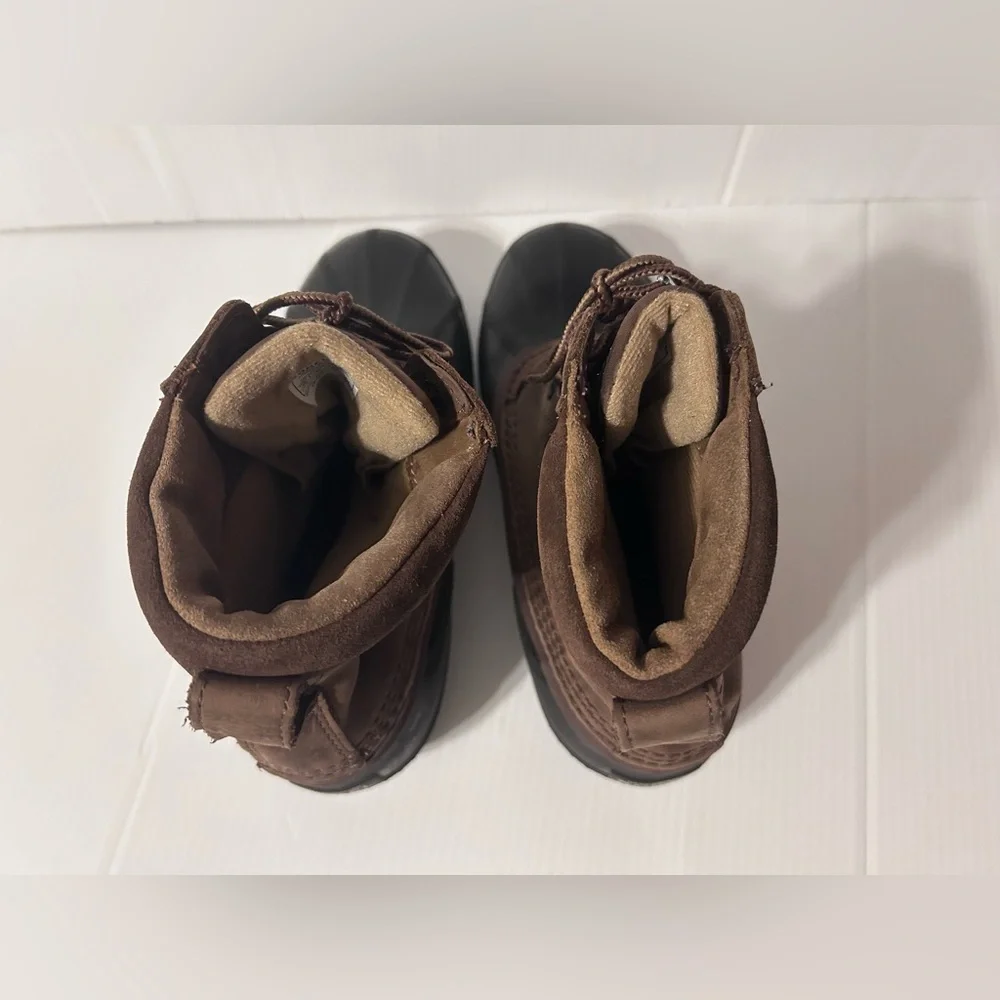 SOREL NM2575-259 cheyanne brown leather waterproof lace duck boots men size 10